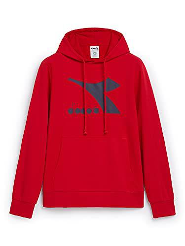 Felpa Diadora - Hoodie Big Logo per Uomo, Rosso | Blu | Nero